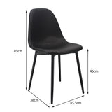 Silla de Comedor BP Moderna Negra con Asiento Acolchado de Poliuretano - SILLAS Y BUTACOS | Bylmo