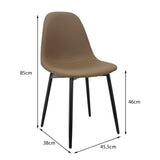 Silla de Comedor BP Moderna Beige 45x87 cm - SILLAS Y BUTACOS | Bylmo