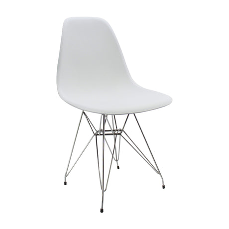 Silla de Comedor DKR Eames 62x44 cm Blanco Polipropileno - SILLAS Y BUTACOS | Bylmo