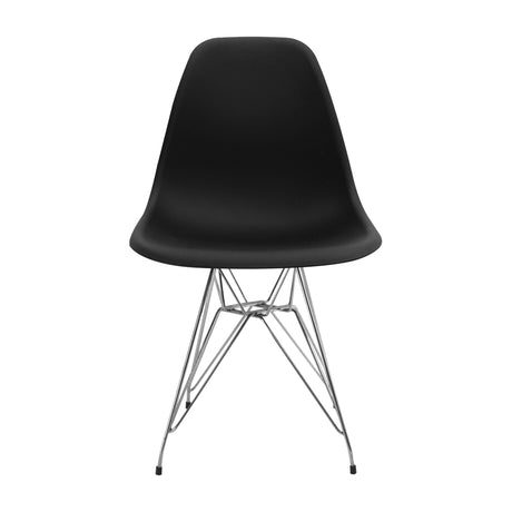 Silla de Comedor DKR Eames Negra 62x44 cm Polipropileno - SILLAS Y BUTACOS | Bylmo