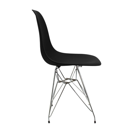 Silla de Comedor DKR Eames Negra 62x44 cm Polipropileno - SILLAS Y BUTACOS | Bylmo