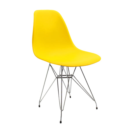 Silla de Comedor DKR Eames Amarilla 62x44 cm Polipropileno - SILLAS Y BUTACOS | Bylmo