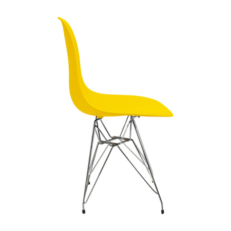 Silla de Comedor DKR Eames Amarilla 62x44 cm Polipropileno - SILLAS Y BUTACOS | Bylmo