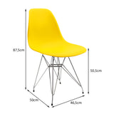 Silla de Comedor DKR Eames Amarilla 62x44 cm Polipropileno - SILLAS Y BUTACOS | Bylmo