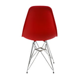 Silla de Comedor DKR Eames Roja 62x44 cm Polipropileno Diseño Moderno. - SILLAS Y BUTACOS | Bylmo