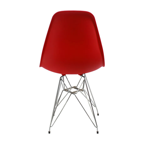 Silla de Comedor DKR Eames Roja 62x44 cm Polipropileno Diseño Moderno. - SILLAS Y BUTACOS | Bylmo