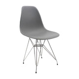 Silla de Comedor DKR Eames Gris 62x44 cm Polipropileno Diseño Moderno - SILLAS Y BUTACOS | Bylmo