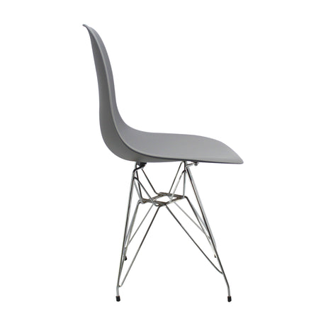 Silla de Comedor DKR Eames Gris 62x44 cm Polipropileno Diseño Moderno - SILLAS Y BUTACOS | Bylmo