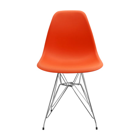 Silla de Comedor DKR Eames Naranja 62x44 cm Polipropileno Diseño Moderno - SILLAS Y BUTACOS | Bylmo