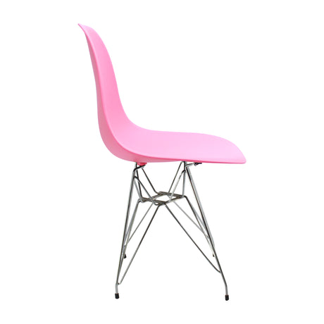 Silla de Comedor DKR Eames Rosada 62x44 cm Polipropileno Diseño Moderno - SILLAS Y BUTACOS | Bylmo