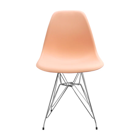 Silla de Comedor DKR Eames Salmón 62x44 cm Polipropileno Diseño Moderno - SILLAS Y BUTACOS | Bylmo