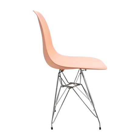 Silla de Comedor DKR Eames Salmón 62x44 cm Polipropileno Diseño Moderno - SILLAS Y BUTACOS | Bylmo