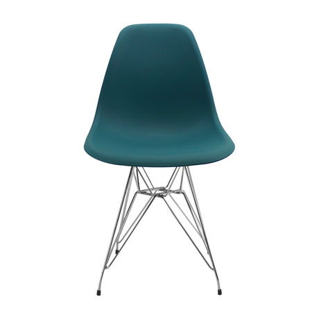 Silla de Comedor DKR Moderna Azul Petróleo 62x44 cm Polipropileno Diseño Moderno - SILLAS Y BUTACOS | Bylmo