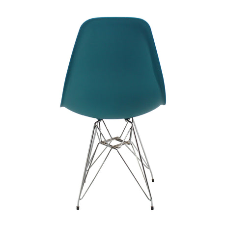 Silla de Comedor DKR Moderna Azul Petróleo 62x44 cm Polipropileno Diseño Moderno - SILLAS Y BUTACOS | Bylmo