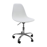 Silla de Comedor DKR Eames Ruedas Blanco 45x90cm Moderna - Sillas y Butacos | Bylmo