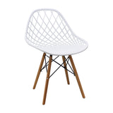 Silla de Comedor Kaila Moderno Polipropileno 49x79 cm Blanco. - Sillas y Butacos | Bylmo