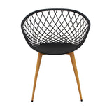 Silla de Comedor Loa Moderno Negro Polipropileno - Sillas y Butacos | Bylmo