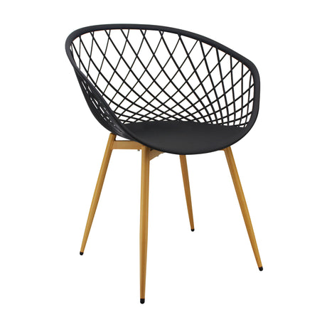 Silla de Comedor Loa Moderno Negro Polipropileno - Sillas y Butacos | Bylmo