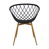 Silla de Comedor Loa Moderno Negro Polipropileno - Sillas y Butacos | Bylmo