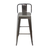 Silla Bar Titan Tolix Rústica 41.5x78 cm Metal Con Espaldar - Sillas y Butacos | Bylmo