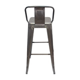 Silla Bar Titan Tolix Rústica 41.5x78 cm Metal Con Espaldar - Sillas y Butacos | Bylmo