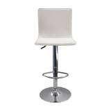 Silla Bar Wave Blanca con Espaldar Altura Regulable - Sillas y Butacos | Bylmo