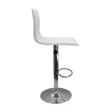 Silla Bar Wave Blanca con Espaldar Altura Regulable - Sillas y Butacos | Bylmo