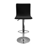 Set x 2 Sillas de Bar Wave Negro Eco Cuero Altura Ajustable - Sillas y Butacos | Bylmo