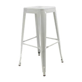 Silla Bar Titan Tolix Blanca 41.5x78cm Clásico sin Espaldar. - Sillas y Butacos | Bylmo