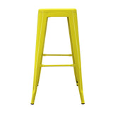 Silla Bar Titan Tolix Amarillo 41.5x78cm Clásico Sin Espaldar - Sillas y Butacos | Bylmo