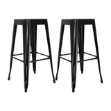 Set x 2 Sillas de Bar Titan Tolix Negro Modernas 41.5x78cm Sin Espaldar - Sillas y Butacos | Bylmo