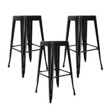 Set x 3 Sillas de Bar Titan Tolix Negro 41.5x78cm Sin Espaldar - Sillas y Butacos | Bylmo