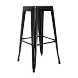 Set x 3 Sillas de Bar Titan Tolix Negro 41.5x78cm Sin Espaldar - Sillas y Butacos | Bylmo