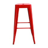 Set x 3 Sillas de Bar Titan Tolix Rojo Moderno 41.5x78cm Sin Espaldar - Sillas y Butacos | Bylmo