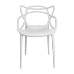 Silla Para Exteriores Solna 54 Cm Blanco Europeo Con Apoya Brazos