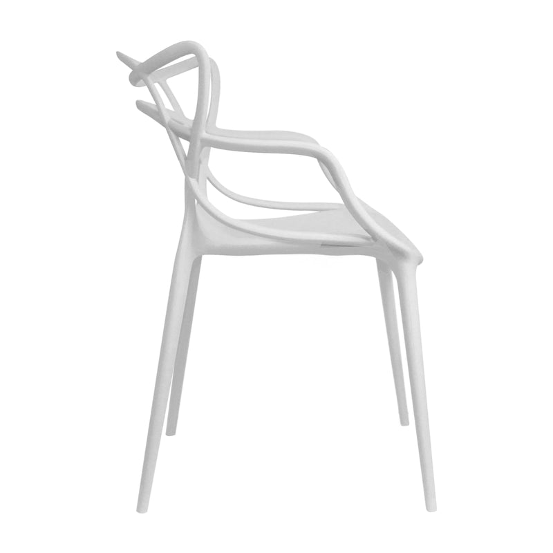 Silla Para Exteriores Solna 54 Cm Blanco Europeo Con Apoya Brazos