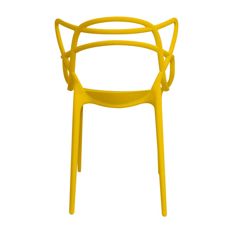 Silla para Exteriores Solna 54 cm Amarillo Europeo con Apoya Brazos - Sillas de Exterior | Bylmo