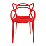 Silla para Exteriores Solna 54 cm Rojo Europeo con Apoya Brazos - Sillas de Exterior | Bylmo