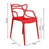 Silla para Exteriores Solna 54 cm Rojo Europeo con Apoya Brazos - Sillas de Exterior | Bylmo