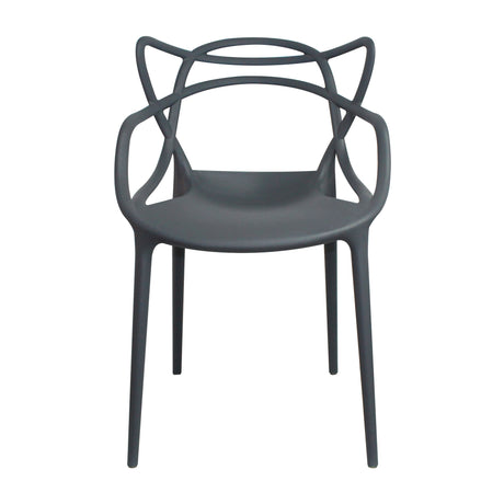 Kit x 2 Sillas para Exteriores Solna 54 cm Gris Europeo con Apoya Brazos - Sillas de Exterior | Bylmo