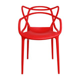 Kit x 2 Sillas para Exteriores Solna 54 cm Rojo Europeo con Apoya Brazos - Sillas de Exterior | Bylmo