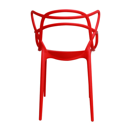 Kit x 2 Sillas para Exteriores Solna 54 cm Rojo Europeo con Apoya Brazos - Sillas de Exterior | Bylmo