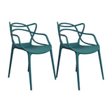 Kit x 2 Sillas para Exteriores Solna 54 cm Azul Petróleo Europeo con Apoya Brazos - Sillas de Exterior | Bylmo