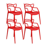 Kit x 4 Sillas para Exteriores Solna 54 cm Rojo Europeo con Apoya Brazos - Sillas de Exterior | Bylmo