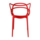 Kit x 4 Sillas para Exteriores Solna 54 cm Rojo Europeo con Apoya Brazos - Sillas de Exterior | Bylmo