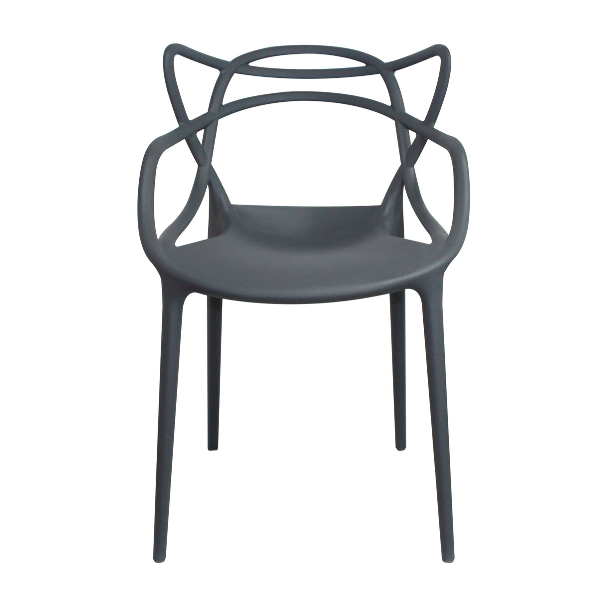 Kit x 4 Sillas para Exteriores Solna 54 cm Gris Europeo con Apoya Brazos - Sillas de Exterior | Bylmo