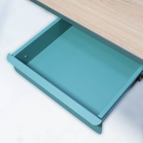 Escritorio Gemma Compacto Verde Pastel 120x73cm Estructura Metálica - Escritorios | Bylmo