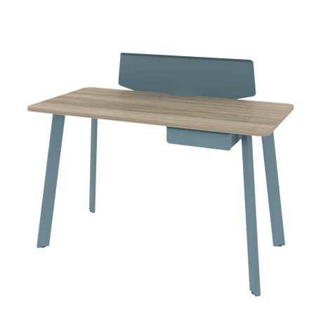 Escritorio Gemma Compacto Azul Pastel 120x73cm Estructura Metálica - ESCRITORIOS | Bylmo