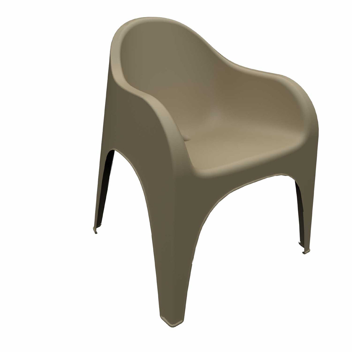 Silla Multipropósito Juga Taupe 65x80cm Moderna y Apilable - Sillas y Butacos | Bylmo