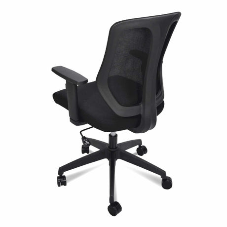 Silla de Oficina Leaf Ergonómica Negra 62x96.5 cm - Sillas de Oficina | Bylmo